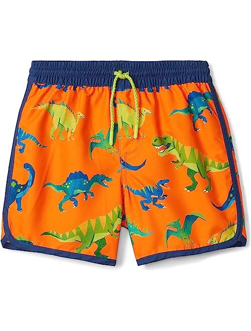 Hatley Kids Colour-Block Dino Swim Shorts (Toddler/Little Kids/Big Kids)