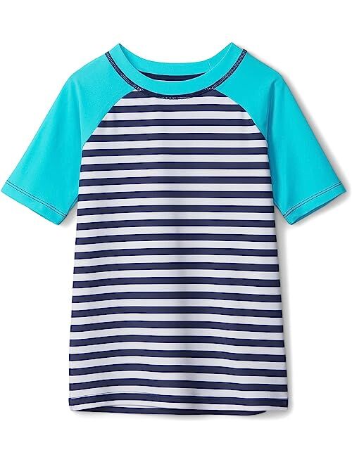 Hatley Kids Underwater Stripes Short Sleeve Rashguard (Toddler/Little Kids/Big Kids)