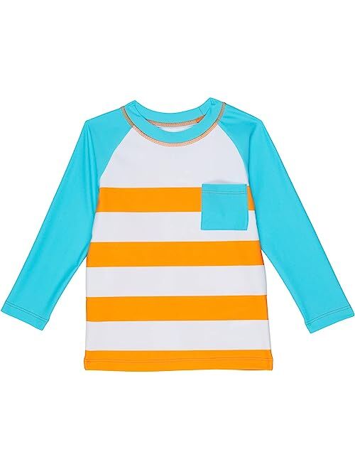 Hatley Kids Orange Soda Stripes Long Sleeve Rashguard (Toddler/Little Kids/Big Kids)