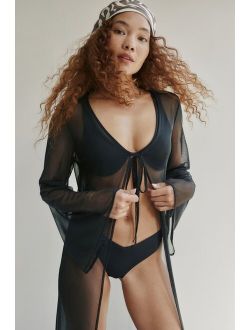 Sheer Tie-Front Cover-Up