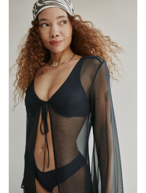 Urban Outfitters Sheer Tie-Front Cover-Up