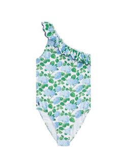 Big Girls Floral Ruffled One-Piece Swimsuit