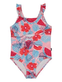 Big Girls Island Life Cut-Out One-Piece Swimsuit