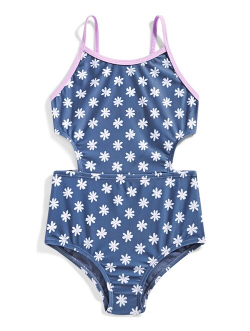 ID IDEOLOGY Toddler & Little Girls Ditsy Daisy One-Piece Swimsuit, Created for Macy's