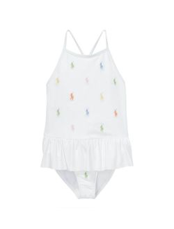 Little Girls Polo Pony Swimsuit, One-Piece