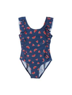 ANDY & EVAN Toddler/Child Girls Ruffled One Piece Swimsuit