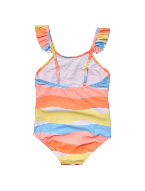 SNAPPER ROCK Toddler|Child Girls Good Vibes Frill Strap Swimsuit