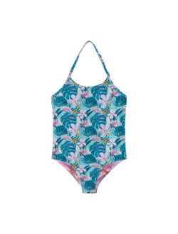 ANDY & EVAN Toddler/Child Girls Reversible Floral Print One Piece Swimsuit