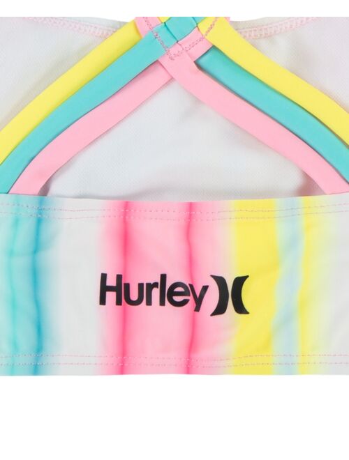HURLEY Big Girls Braided Strap Bikini Swimsuit, 2-Piece Set