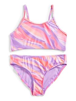 ID IDEOLOGY Big Girls Brushstroke Bikini, Sleeveless Two-Piece Swimsuit, Created for Macy's