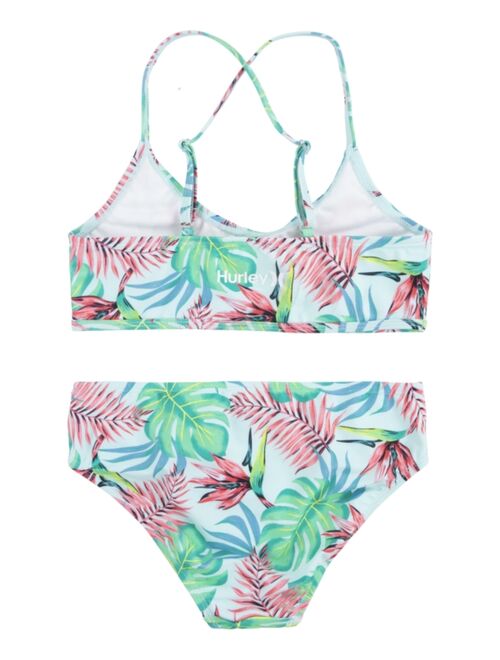 HURLEY Big Girls Triangle Bikini Swimsuit, 2 Piece Set