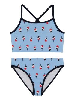 Big Girls Popsicle Print Bikini Swimsuit, 2 Piece Set
