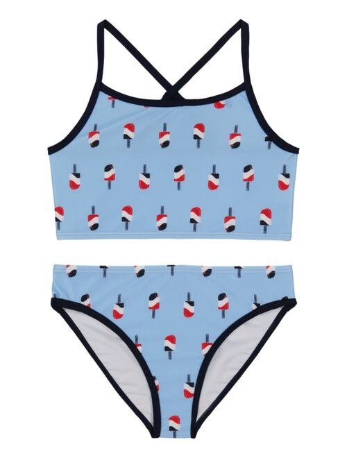 TOMMY HILFIGER Big Girls Popsicle Print Bikini Swimsuit, 2 Piece Set