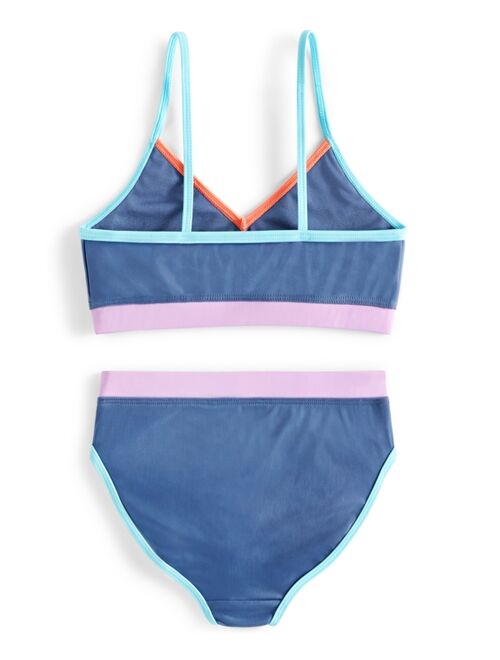 ID IDEOLOGY Toddler & Little Girls 2-Pc. Colorblocked Swimsuit, Created for Macy's