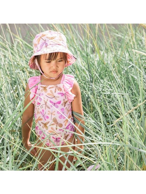 DEUX PAR DEUX Girl Printed One Piece Swimsuit Pink Dragonflies - Toddler|Child