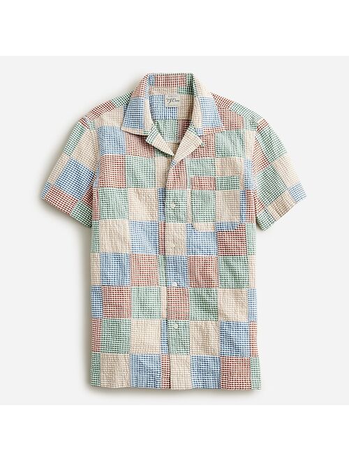 J.Crew Organic cotton seersucker camp-collar shirt
