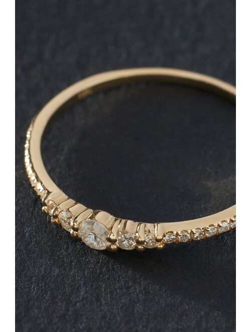 By Anthropologie Dainty Diamond Band Ring