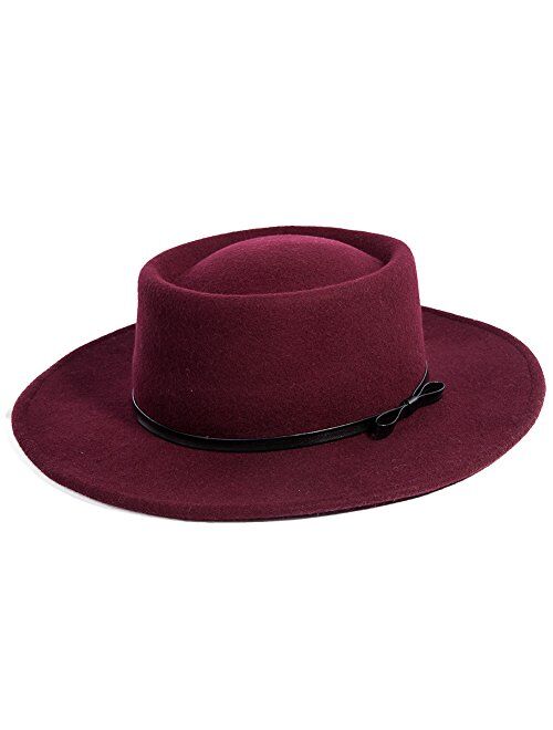 Comhats 100% Wool Fedora Hats Winter Women Cloche