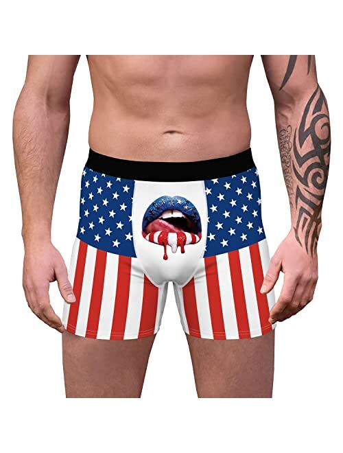 Ainuno Novelty Boxers Mens Funny Boxer Briefs Underwear Gag Gifts for Men No Fly
