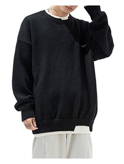 Van Gogh Sweater Sunflower Painting Printed Pullover Mens Long Sleeves Knit Casual Oversized Tops