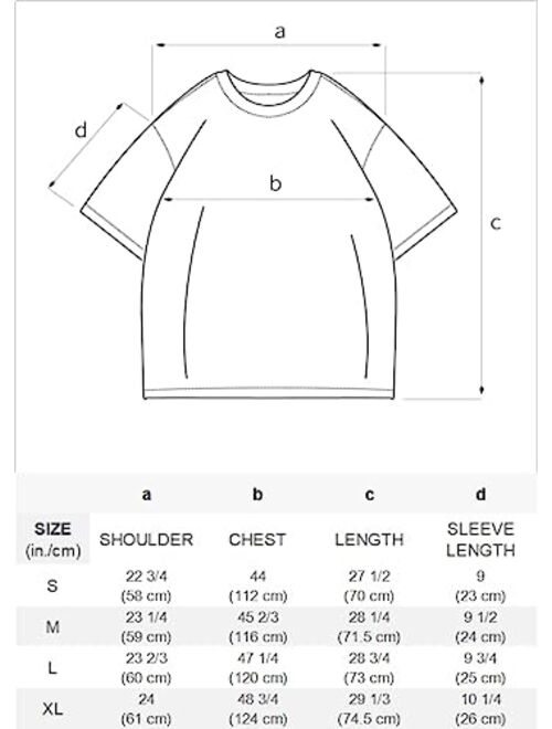 Aelfric Eden Mens Japanese Casual Short- Sleeves Graphic Print Shirts Unisex Vintage Tee