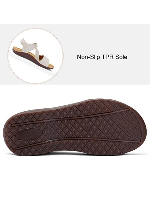 mysoft Women's Arch Support Sandals Orthotic Comfortable Walking Sandals Lightweight Athletic Outdoor Hiking Shoes