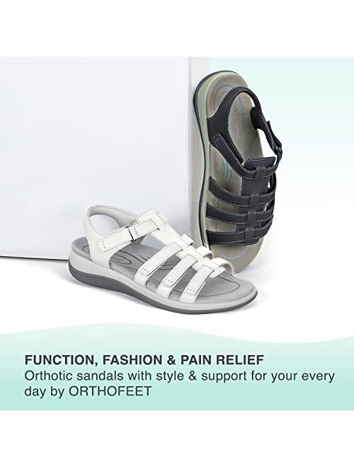 Orthofeet Women's Orthopedic Sandal with Fully Adjustable Straps Amalfi