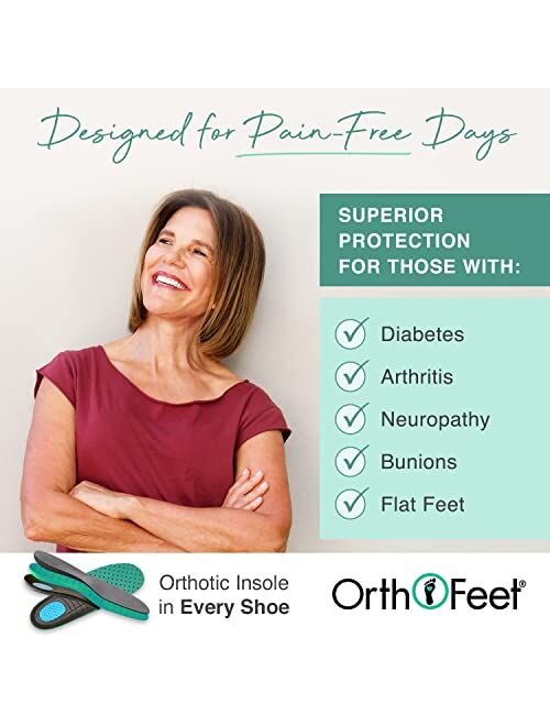 Orthofeet Arch Support Sandals for Women, Ideal for Heel and Foot Pain Relief. Therapeutic Design with Arch Support, Arch Booster, Cushioning Ergonomic Sole & Extended Wi