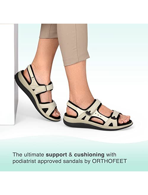Orthofeet Women's Orthopedic Strap Sandal - Ideal for Foot Pain Relief Venice
