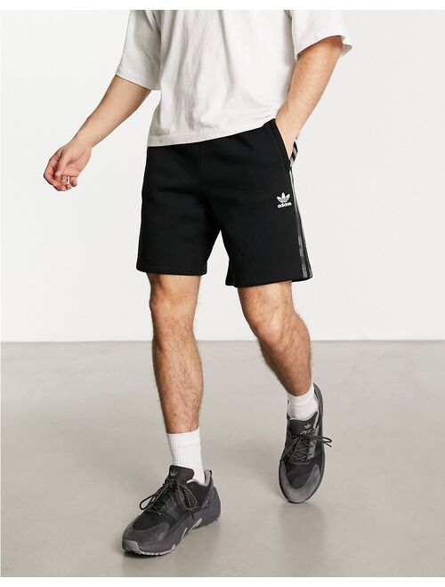 adidas Originals Camo shorts in black