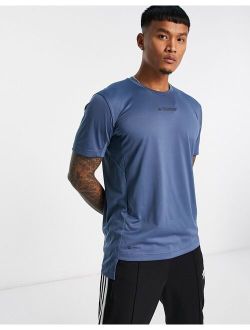 performance adidas Terrex t-shirt in blue