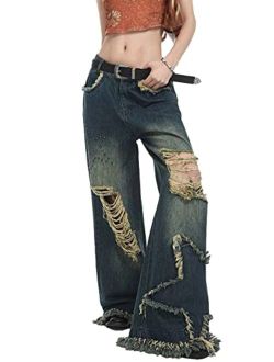 High Waist Straight Leg Jeans Cargo Pants Baggy Streetwear Denim Pants Fashion Aesthetic Jeans Y2K Pants