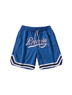 Mens Sweat Shorts Graphic Cargo Shorts Casual Summer Shorts Y2k Streetwear Baggy Jorts with Drawstring