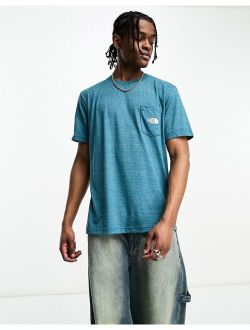 chest logo t-shirt in teal