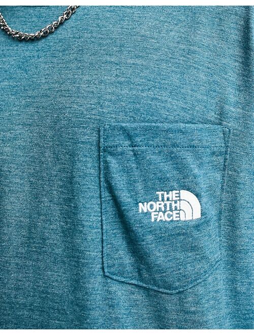 The North Face chest logo t-shirt in teal