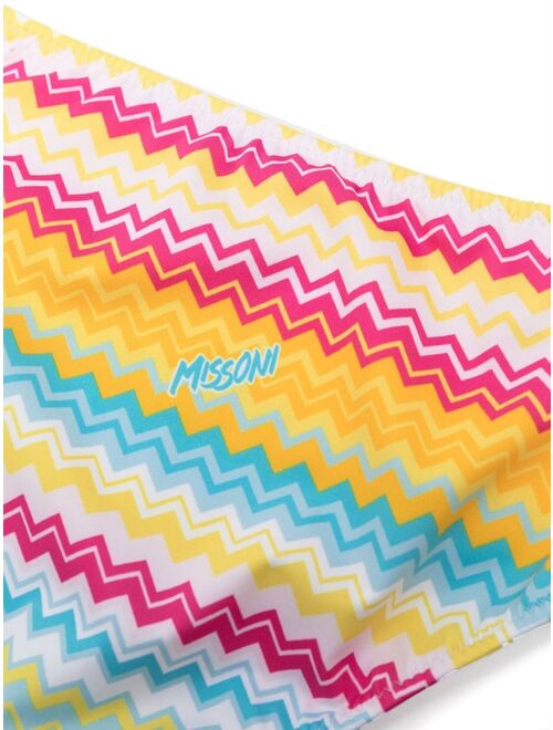 Missoni Kids zigzag-print triangle bikini