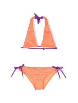 MC2 Saint Barth Kids glitter-detail tie-fastening bikini