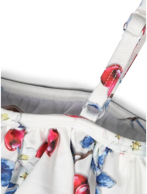 Monnalisa floral-print ruffled bikini set