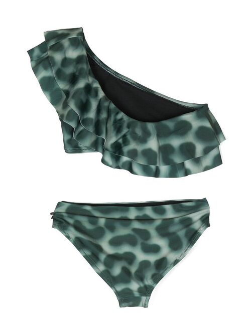 Molo abstract-print one-shoulder bikini