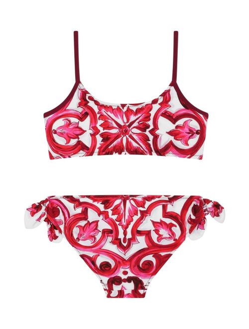 Dolce & Gabbana Kids Majolica-print bikini