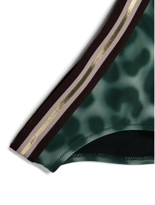 Molo contrast trim leopard print bikini