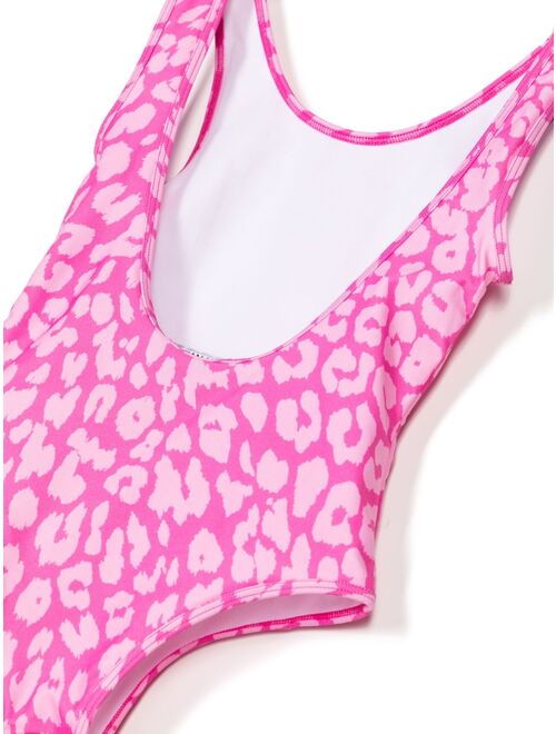 Balmain Kids leopard-print swimsuit