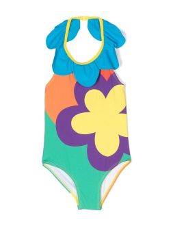 Kids floral-print swimsuit