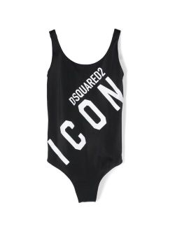 Kids Icon-print swimsuit