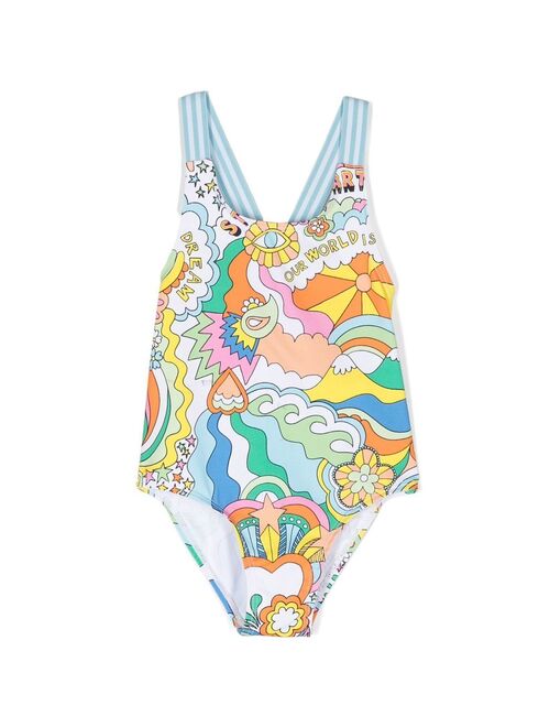 Stella McCartney Kids graphic-print swimsuit