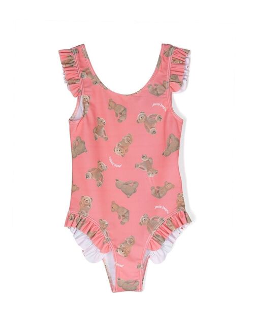 Palm Angels Kids teddy bear-print swimsuit