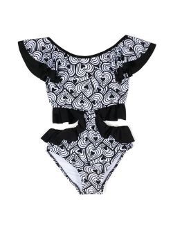 Nessi Byrd Kids cut-out detail swimsuit