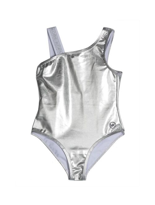 Michael Kors Kids metallic-effect logo-strap swimsuit
