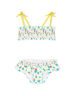 Kids flower-print bikini set