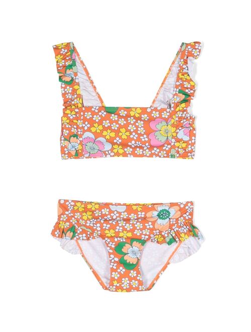 Stella McCartney Kids floral-print ruffled bikini